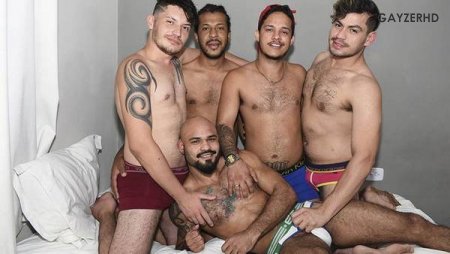 Orgy among friends – Artur Franz, Rogerio Interior, Brendo Campos, Caio Villar & Jeff Carvalho