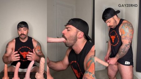 Training the Throat With Dildos by BIG BRO Jordan