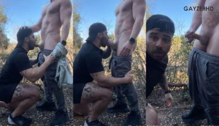 Brandt Gave Me A Facial On A Busy Trail Behind His House